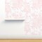 Soft Blush Floral Pink Botanical Garden Bloom Meadow Wildflower Custom Pre-pasted Wallpaper by Spoonflower Pre-Pasted Wallpaper 2FT Wide